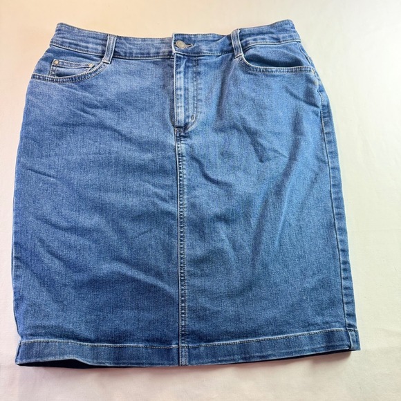 Charter Club Dresses & Skirts - Charter Club Womens Blue Denim Pencil Skirt Size 10 Medium Wash Stretch